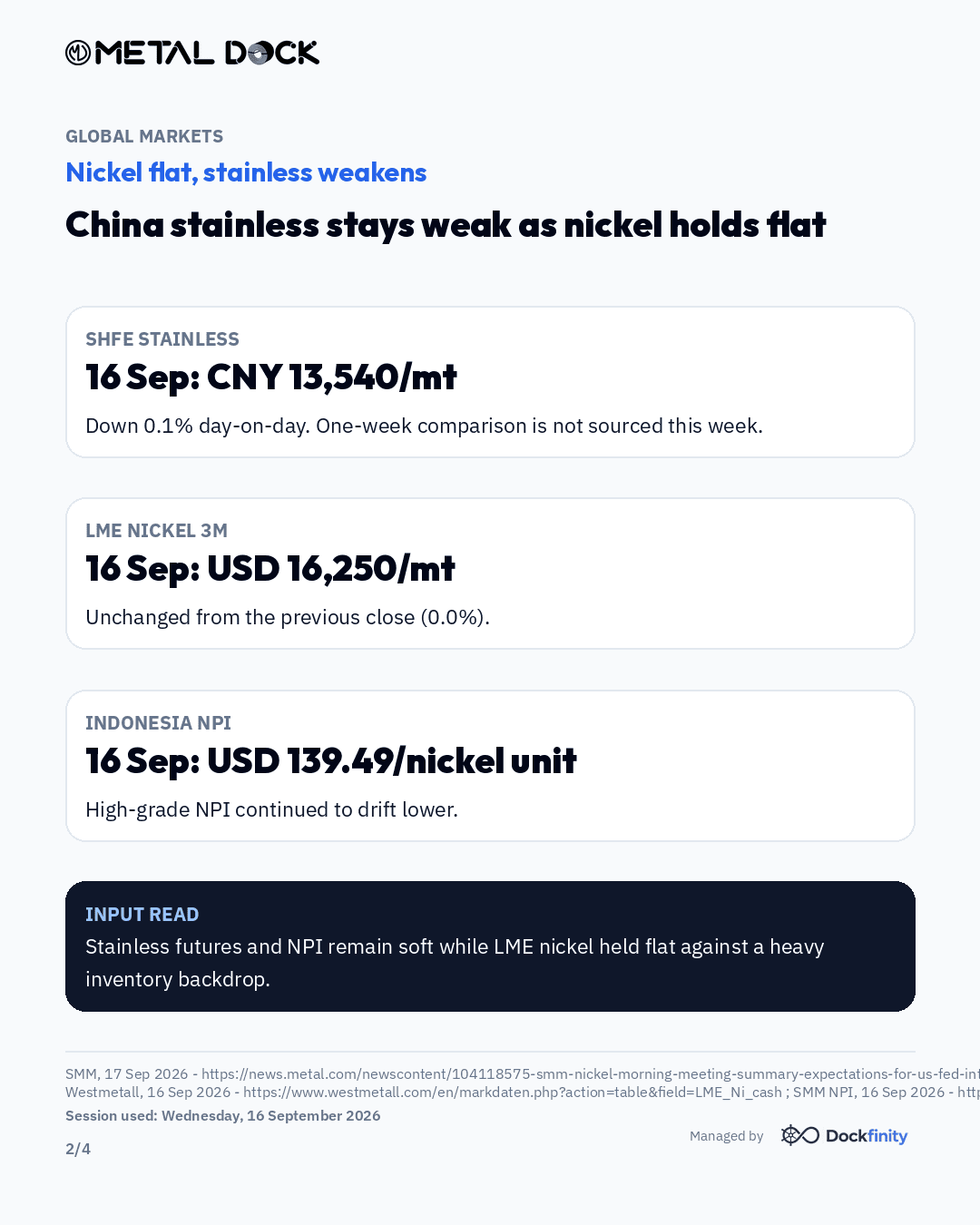 India stays firm while China stainless weakens — card 2 of 4