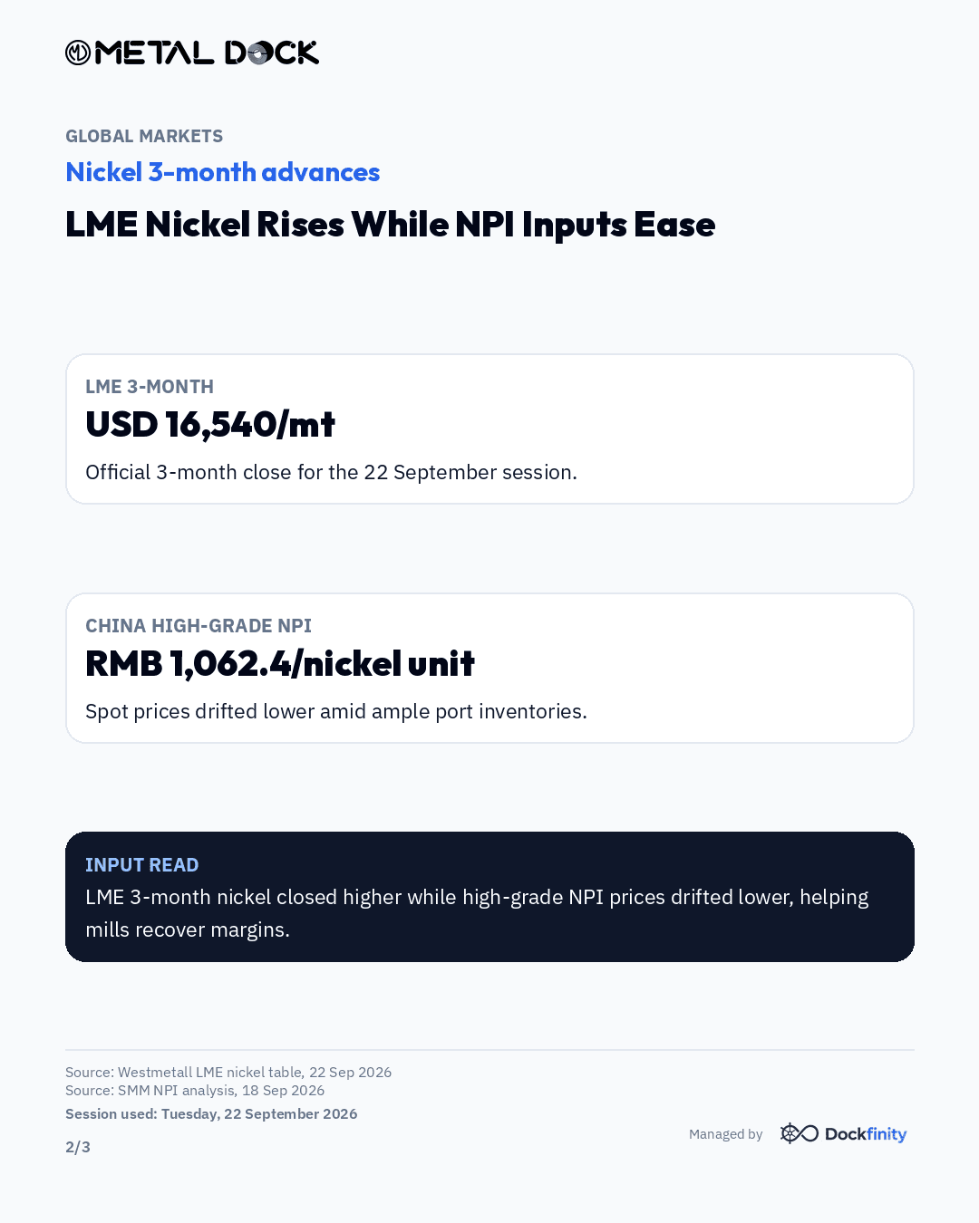 LME nickel rises as NPI costs ease — card 2 of 3