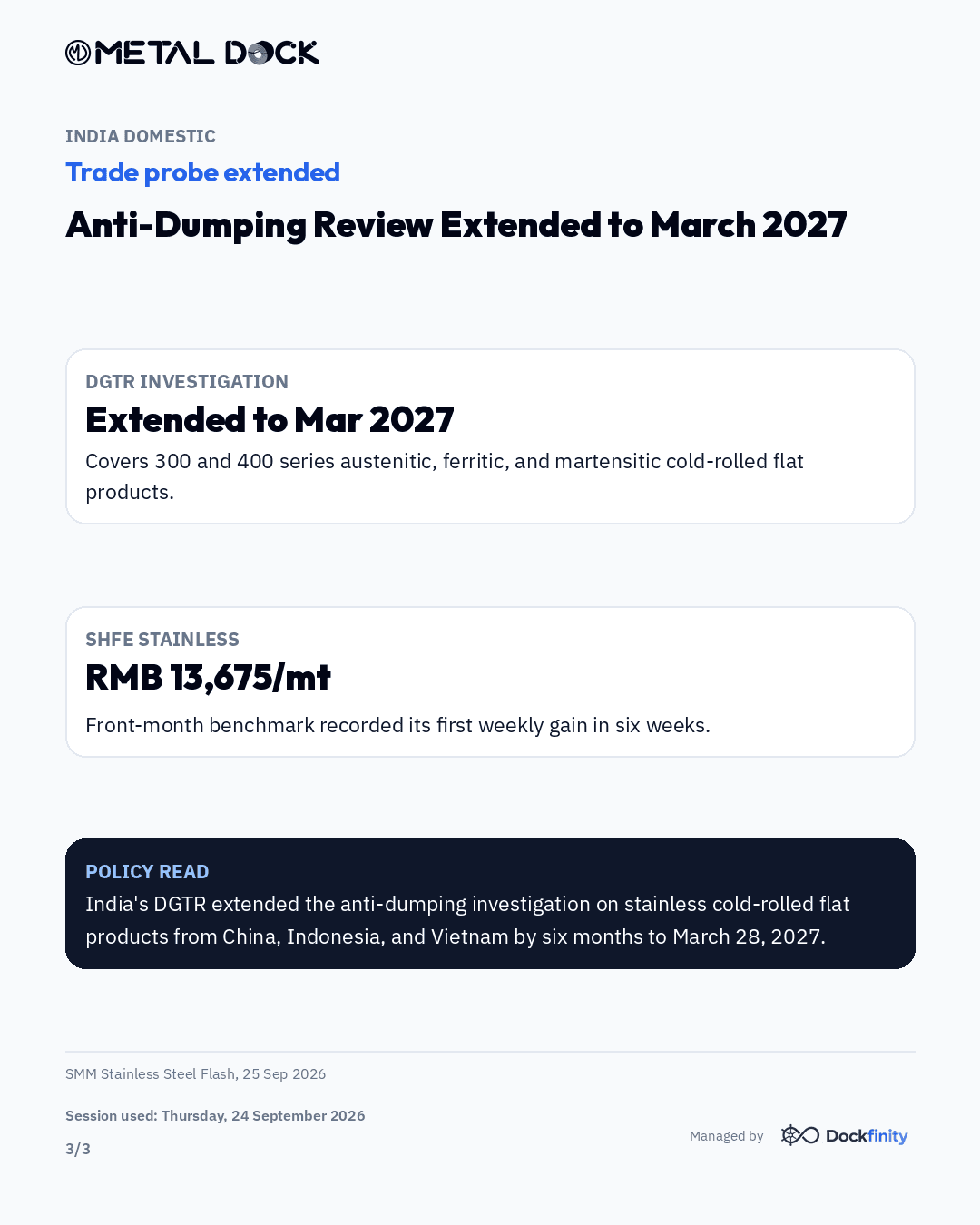 Nickel and NPI ease as trade probe extends — card 3 of 3