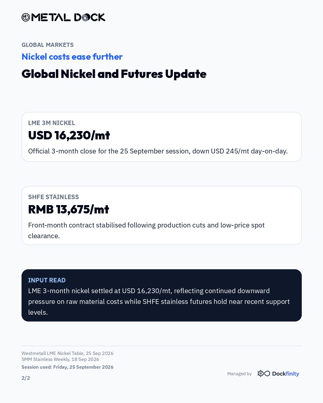 Nickel eases as Indian trade probe extends — card 2 of 2