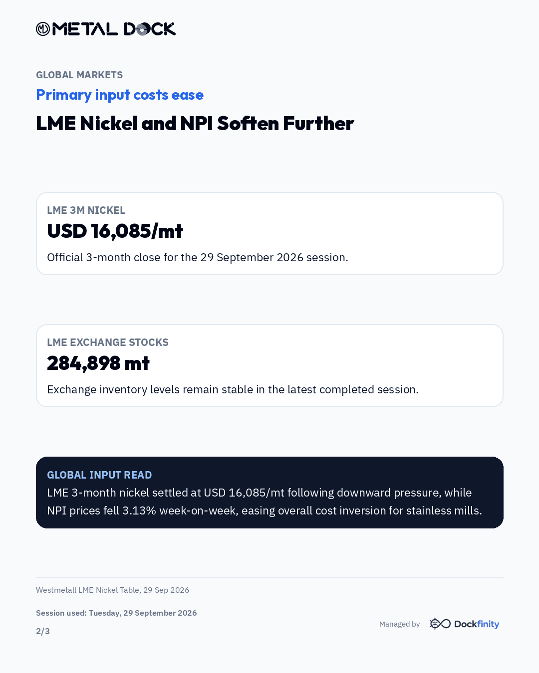 LME Nickel and NPI Soften Further — card 2 of 3
