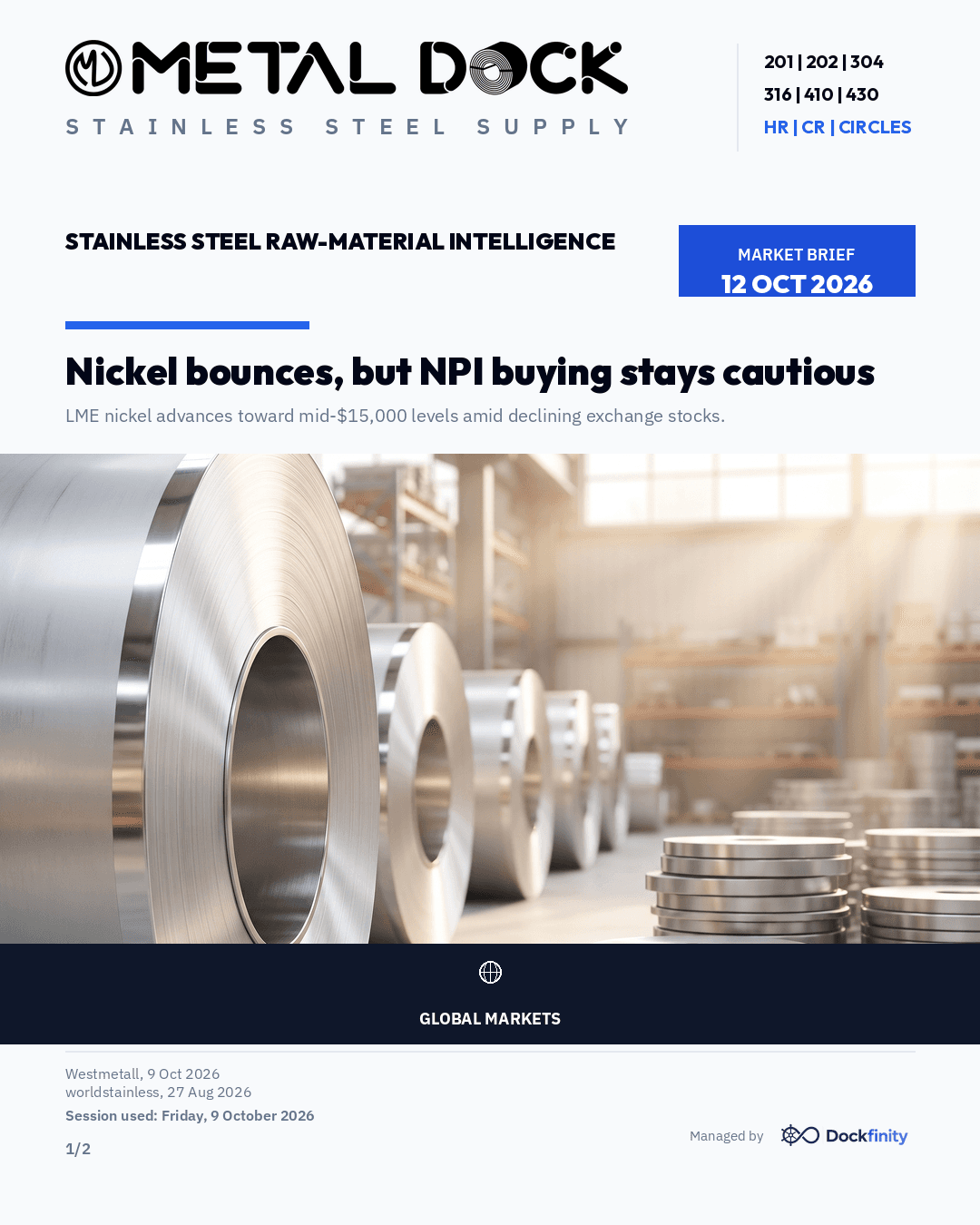 Nickel bounces, but NPI buying stays cautious — card 1 of 2