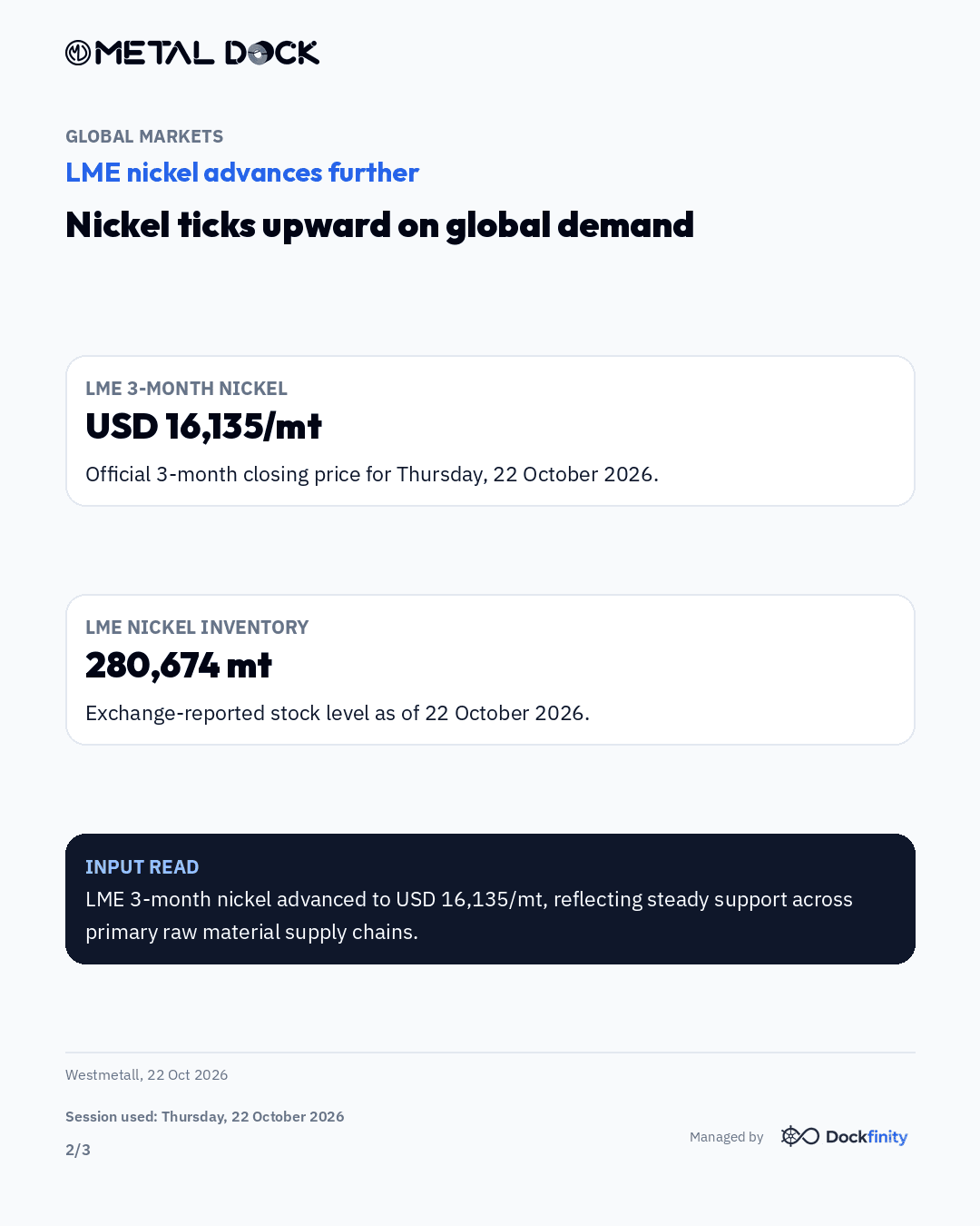Nickel edges higher on steady global demand — card 2 of 3